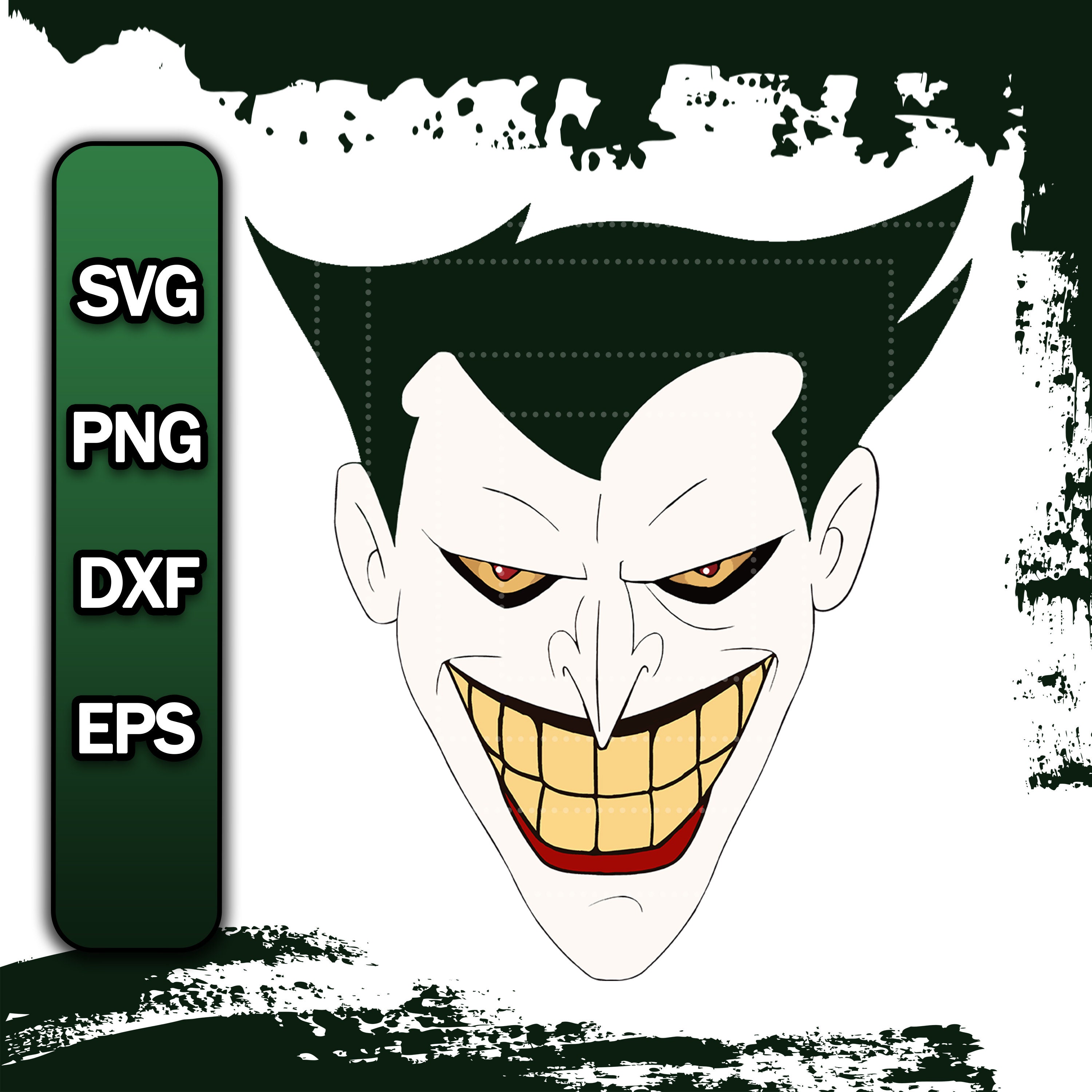 Joker Face Svg Cut Files Silhouette Design - Etsy