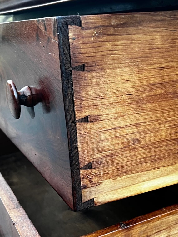 Rare Antique American Empire Flame Mahogany, Chest of