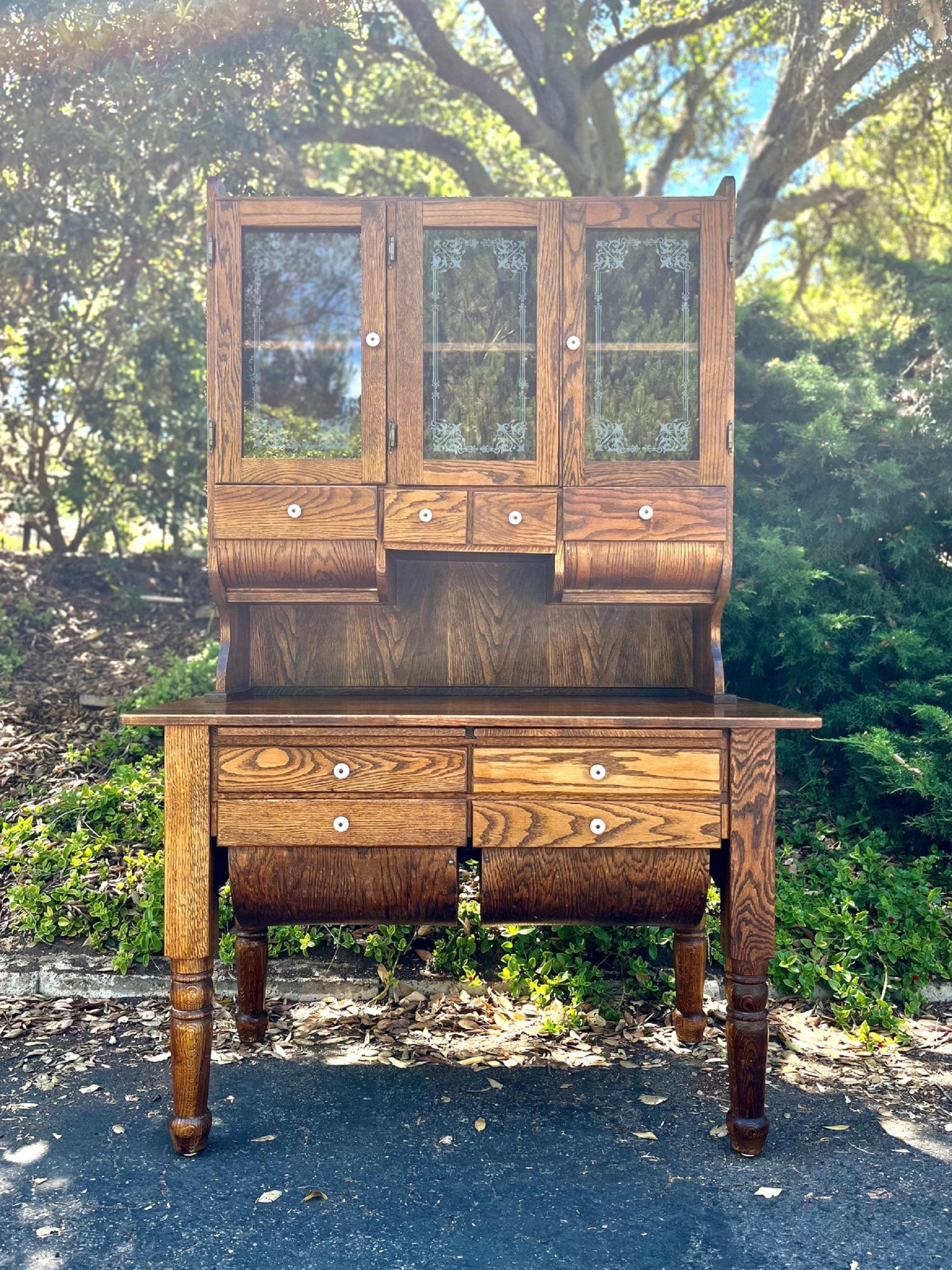 RESERVED FOR KELLI. Vintage Possum Belly Baker's Cabinet. Solid