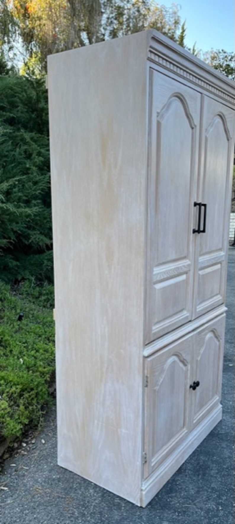 White Oak Coffee Bar Armoire/coffee Cupboard/ Etsy