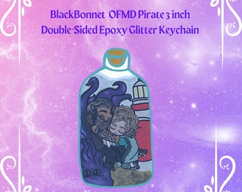 Blackbonnet OFMD Double-Sided Epoxy Glitter 3" Keychain