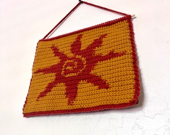 Crochet Sun Wall Decor