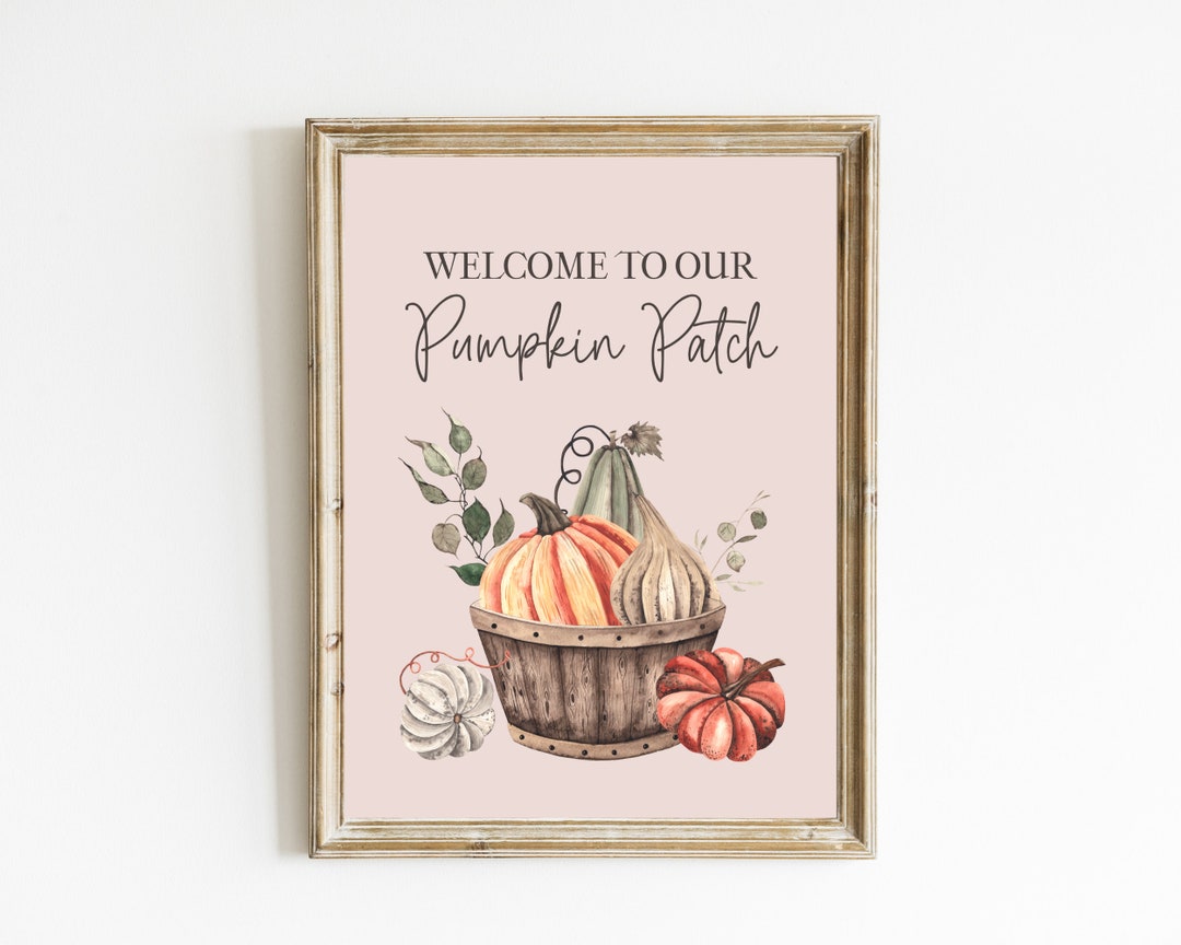 Pumpkin Patch Print | Fall Printable Wall Art | Farmhouse Fall Decor ...