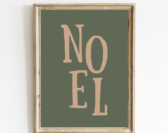Noel Christmas Print | Festive Holiday Home Decor (Digital Print)