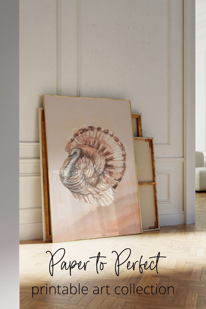 Turkey Printable | Thanksgiving Home Decor | Thanksgiving Wall Art ...