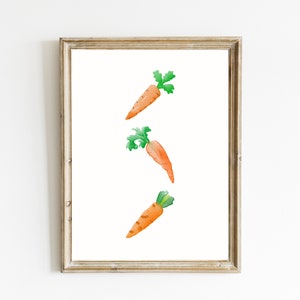 Carrot Print | Easter Printable | Spring Wall Art | Watercolor Carrot Printable | Spring Home Decor | Easter Decorations | DIGITAL DOWNLOAD