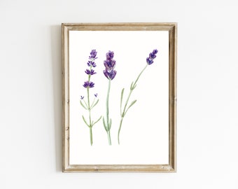 Lavender Print | Summer Floral Print | Purple Flower Decor | Printable Wall Art | Lavender Poster | Botanical Print | DIGITAL DOWNLOAD