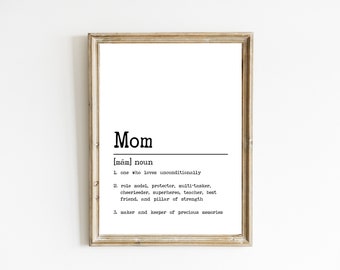 Mom Definition Art Print | Mother's Day Gift (Digital Download)
