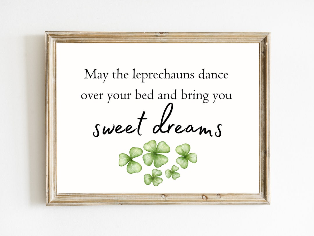Irischer Spruch Print St. Patricks Day Printable Kobold Spruch Wand