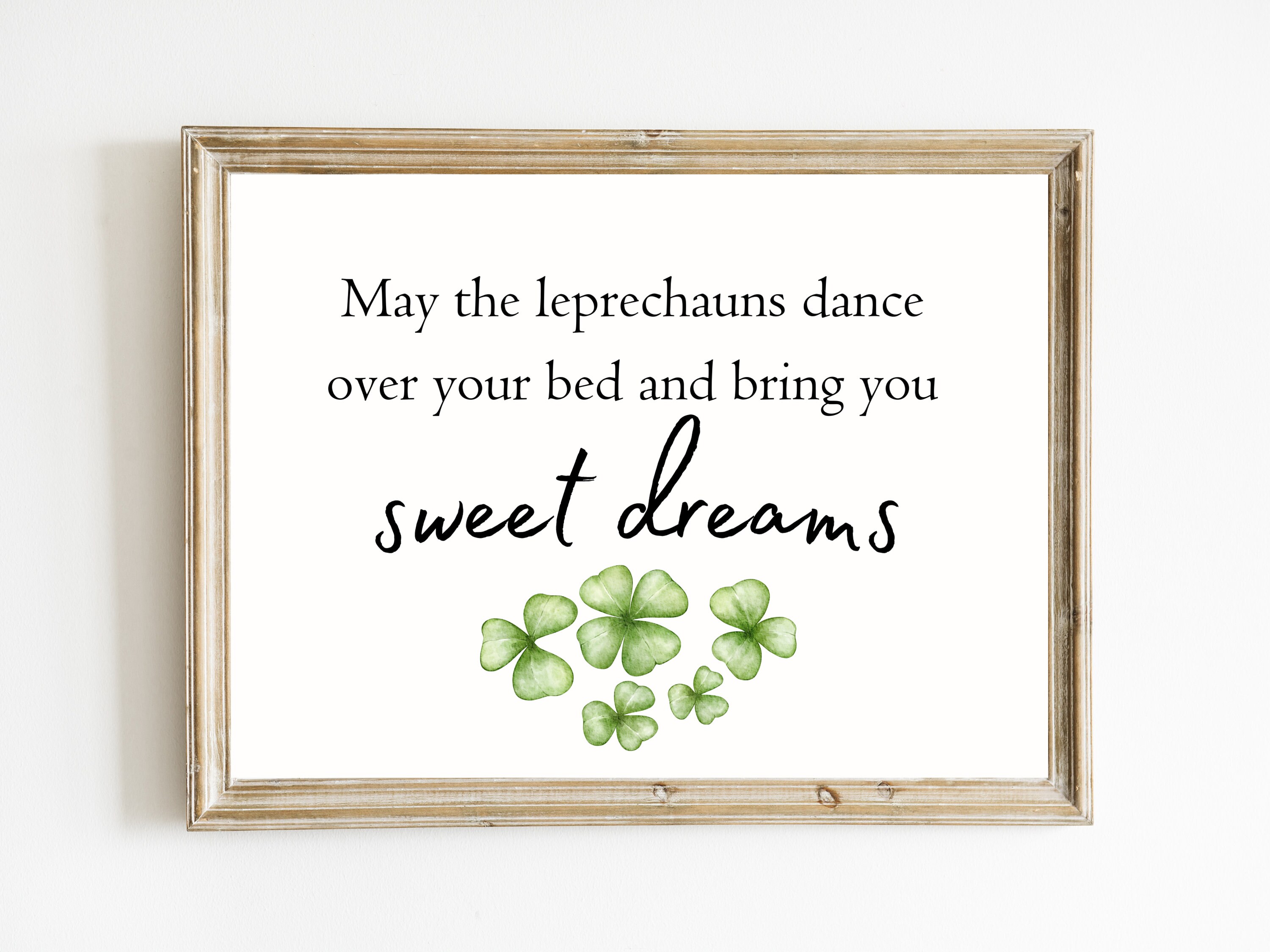 Irischer Spruch Print St. Patricks Day Printable Kobold Spruch Wand