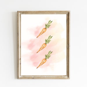 Carrot Print | Watercolor Carrot Printable | Easter Printable | Spring Wall Art | Carrot Wall Art | Easter Home Decor | DIGITAL DOWNLOAD