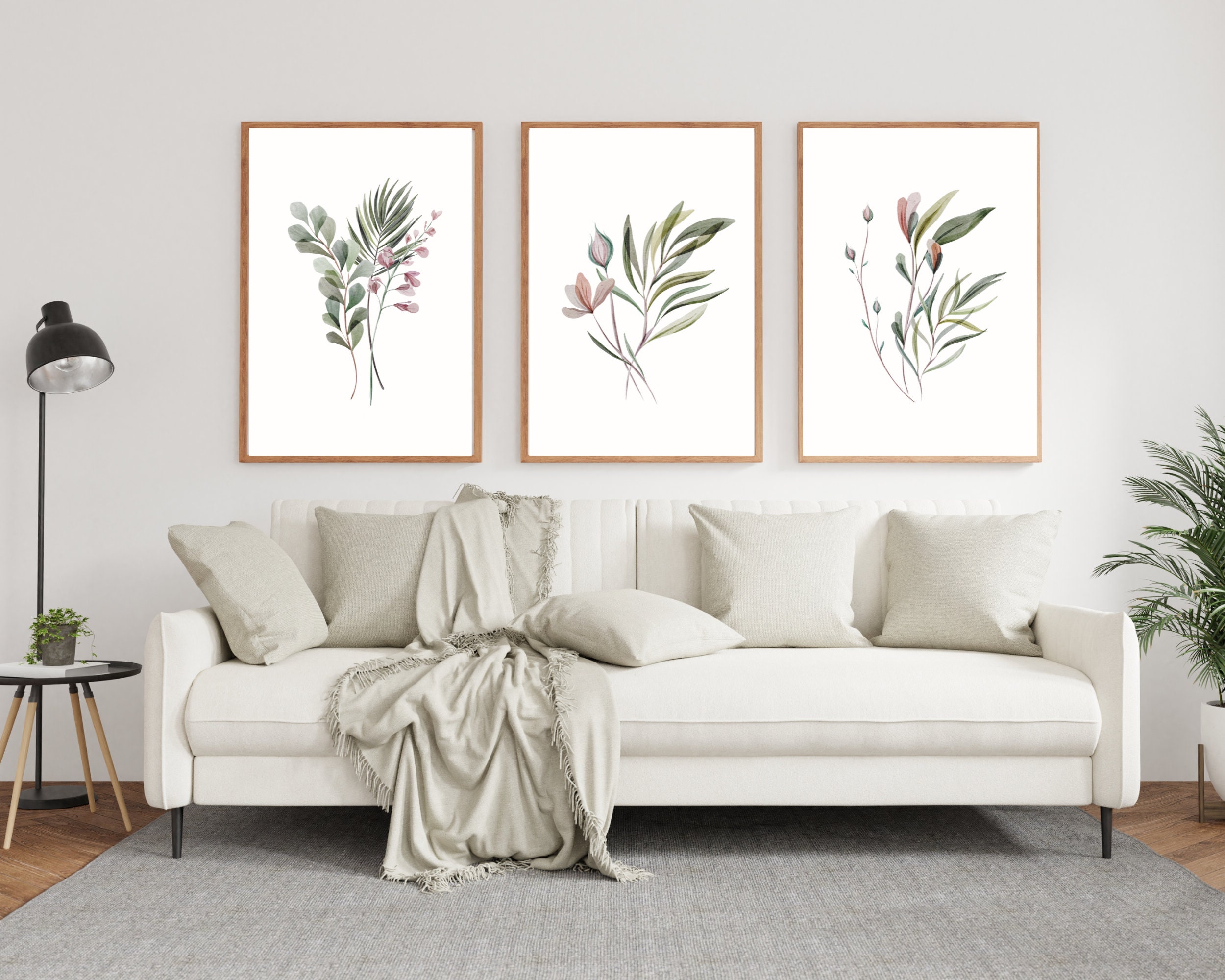 Watercolor Botanical Print Set of 3 | Gallery Wall Art | Floral ...