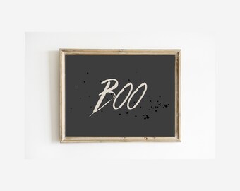 Boo Halloween Print | Spooky Season Wall Art | Autumn Home Decor | Fall Print | Trick-or-Treat  Wall Art | DIGITAL DOWNLOAD