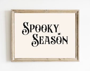 Spooky Season Wall Art | Halloween Spider Print (Digital Download)