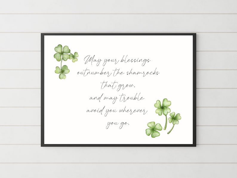 Irish Blessing Print Shamrock Printable - Il 794xN.4731938789 Ez51