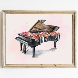 Musical Instrument Wall Print | Watercolor Piano Art | Music Classroom Decor | Music Education Poster | Music Teacher Instant Printable