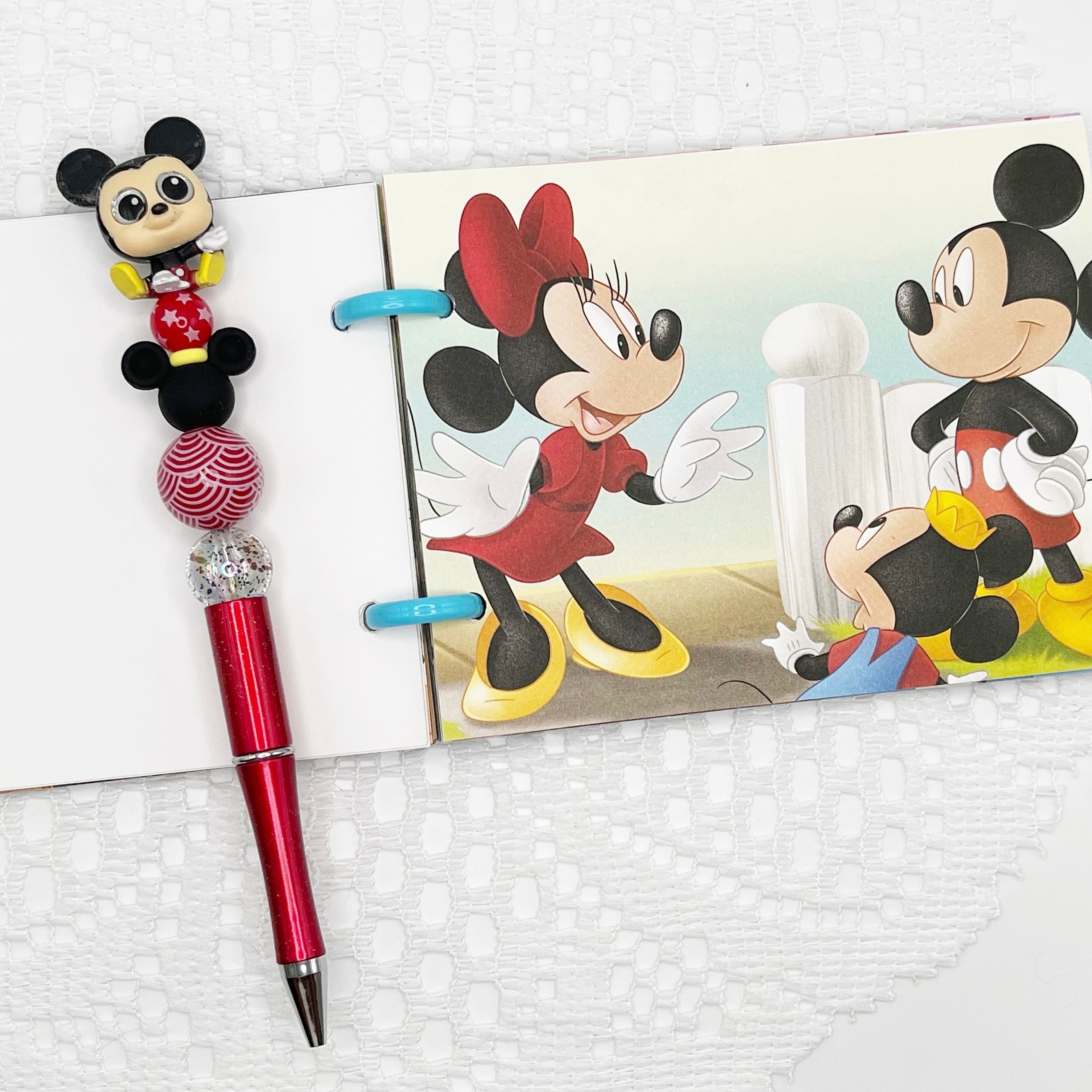 Libro de autógrafos con bolígrafo de Mickey and Friends : :  Oficina y papelería