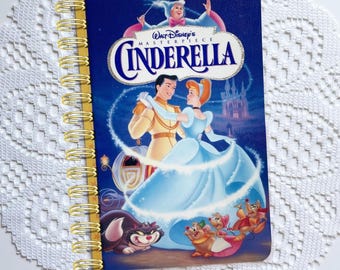 Vintage Disney VHS Cover Notebook, Journal, Sketchbook, Glue Book, Sketch Pad, Bullet Journal, Autograph Book, Cinderella