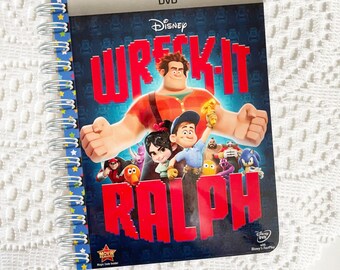 Disney DVD Cover Notebook, Journal, Sketchbook, Glue Book, Sketch Pad, Bullet Journal, Autograph Book, Wreck-It Ralph