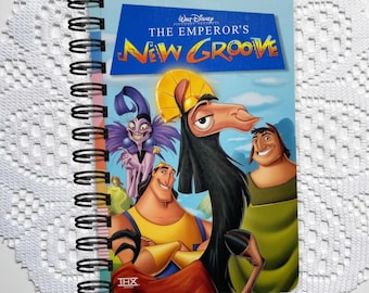 Vintage Disney VHS Cover Notebook, Journal, Sketchbook, Glue Book, Sketch Pad, Bullet Journal, Autograph Book, Emperor’s New Groove
