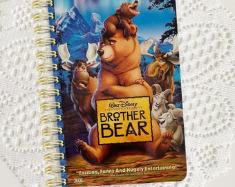 Vintage Disney VHS Cover Notebook, Journal, Sketchbook, Glue Book, Sketch Pad, Bullet Journal, Autograph Book, Brother Bear