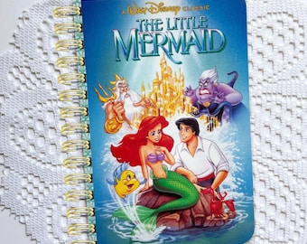 Vintage Disney VHS Cover Notebook, Journal, Sketchbook, Glue Book, Sketch Pad, Bullet Journal, Autograph Book, Little Mermaid, Ariel