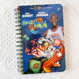 Vintage VHS Cover Notebook, Journal, Sketchbook, Glue Book, Sketch Pad, Bullet Journal, Autograph Book, Space Jam with Michael Jordan