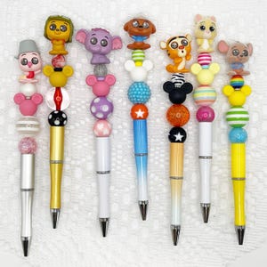 Bolígrafo con cuentas inspirado en Winnie the Pooh con diseño de puerta de Disney, bolígrafo con autógrafos, Tigger, conejo, Eyeore, Piglet, Roo, Heffalump