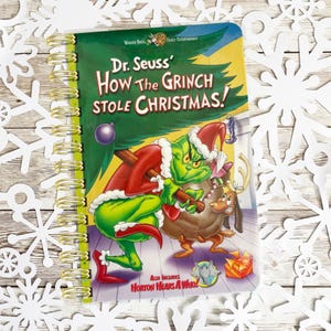 VHS Cover Notebook, Halloween Journal, Sketchbook, Glue Book, Sketch Pad, Bullet Journal, Autograph Book, How the Grinch Stole Christmas