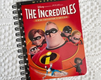 Disney Pixar DVD Cover Notebook, Journal, Sketchbook, Glue Book, Sketch Pad, Bullet Journal, Autograph Book, The Incredibles