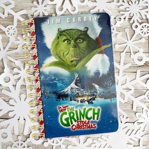 VHS Cover Notebook, Halloween Journal, Sketchbook, Glue Book, Sketch Pad, Bullet Journal, Autograph Book, How the Grinch Stole Christmas