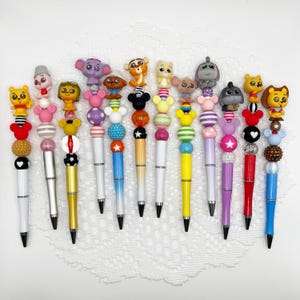Bolígrafo con cuentas inspirado en Winnie the Pooh con puerta de Disney, bolígrafo con autógrafo, Tigger, conejo, Eyeore, Piglet, Roo, Heffalump