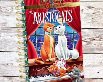 Vintage Disney VHS Cover Notebook, Journal, Sketchbook, Glue Book, Sketch Pad, Bullet Journal, Autograph Book, Aristocats