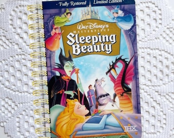 Vintage Disney VHS Cover Notebook, Journal, Sketchbook, Glue Book, Sketch Pad, Bullet Journal, Autograph Book, Sleeping Beauty
