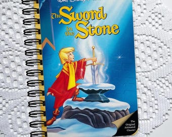 Vintage Disney VHS Cover Notebook, Journal, Sketchbook, Glue Book, Sketch Pad, Bullet Journal, Autograph Book, Sword and the Stone