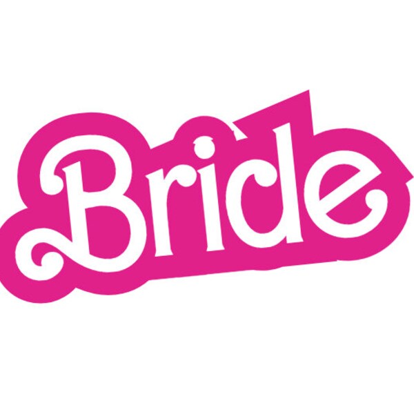 BRIDE Barbie Style Vector! Download this file for use in tshirts, hats etc! Downloadable Image #bridehat #bridegift #bacheloretteparty
