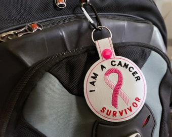 cancer survivor gift, cancer awareness keychain, awareness ribbon, breast cancer survivor tag, personalized gifts for cancer survivors, best