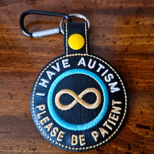 autism awareness, autism keychain, autism alert tag for backpack, autism tag for wagon, medical alert, autistic tag, personalized tag