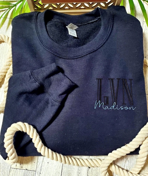 personalized licensed vocational nurse sweatshirt women, LVN gifts, nurse graduation gift for her, work bestie gift, LVN student nurse gift