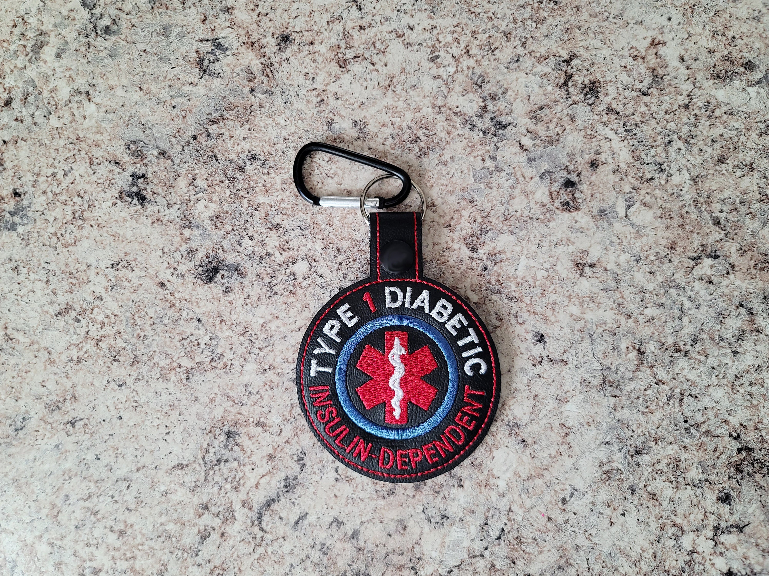 medical alert tag for backpack, black medical bag tag, type 1 diabetic tag, type 1 diabetes tag, diabetic medical alert bag tag for purse
