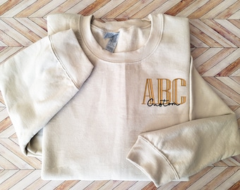 personalized sweatshirt embroidered, RN gifts for women, monogram sweatshirt for women, custom sweatshirt men, work bestie, best sellers