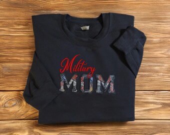 military mom sweatshirt, proud army mom shirt, custom military gifts for her, christmas gift for mom, for proud military mom graduation