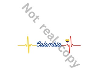 Camiseta con latido del corazón colombiano, plancha digital SVG, PNG y JPG, descargable, con corazón colombiano, camiseta colombiana para mujer, camiseta con bandera colombiana