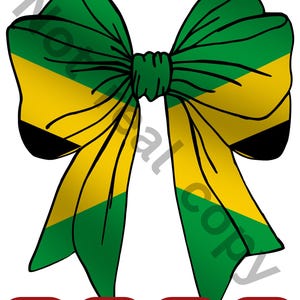 Jamaican Flag Hair Bow - Etsy display picture 1