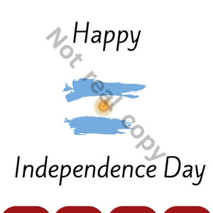 Happy Independence Day (Argentina) Digital Iron on SVG, PNG, and JPG