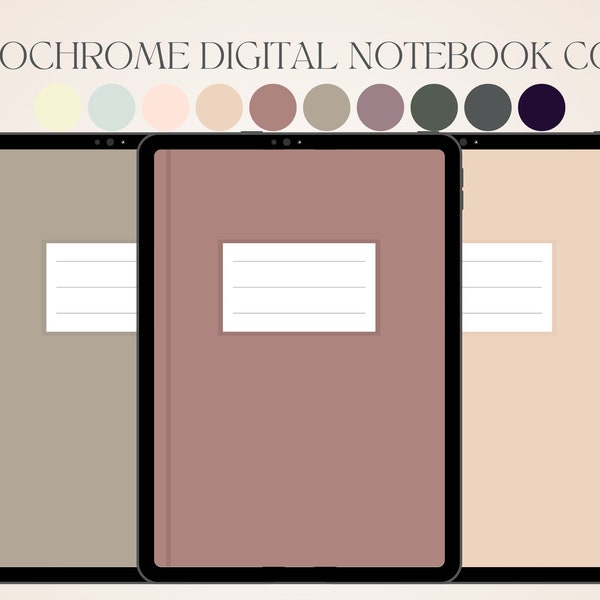 Monochrome Digital Notebook Cover, Goodnotes Cover, Notability Cover, Monochrome Cover, Neutral Cover, Minimalist Cover, Digital Download