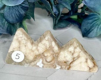Flower Agate Mountain / Stone of Personal Growth / Heart Chakra Crystal / Root Chakra Crystal