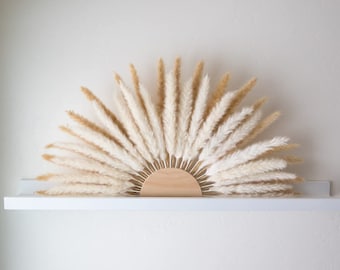 Pampas Sun Kit Boho Wall Decor Boho Decor Macrame Wall Hanging Boho Bathroom Decor Flower Wall Minimalist Decor Boho Home Decor Boho Vase