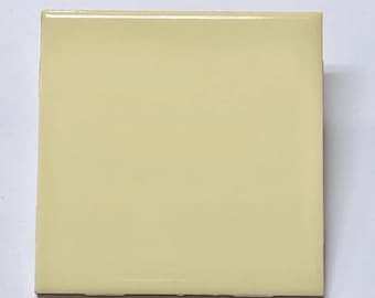 20 Vintage AO American Olean USA 4-1/4 "Keramik Narzisse Gelbe Wandfliese 1950er Jahre Selten