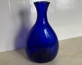 ヴィンテージ コバルトブルー ボトル 4個セット – 花瓶 デキャンタ